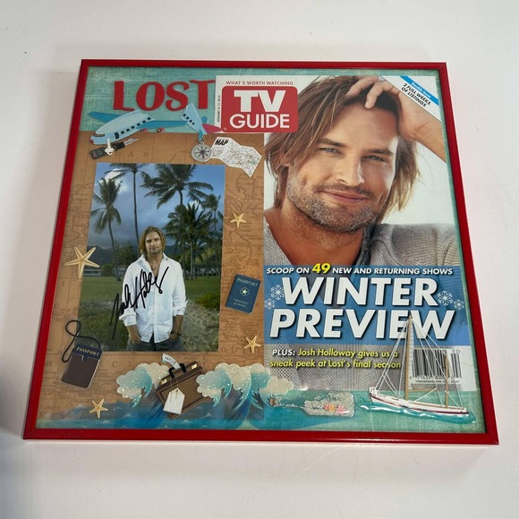 Josh Holloway Signed Autographed - LOST TV Guide‎ Framed Mainstream Memorabilia - Picture 1 of 7
